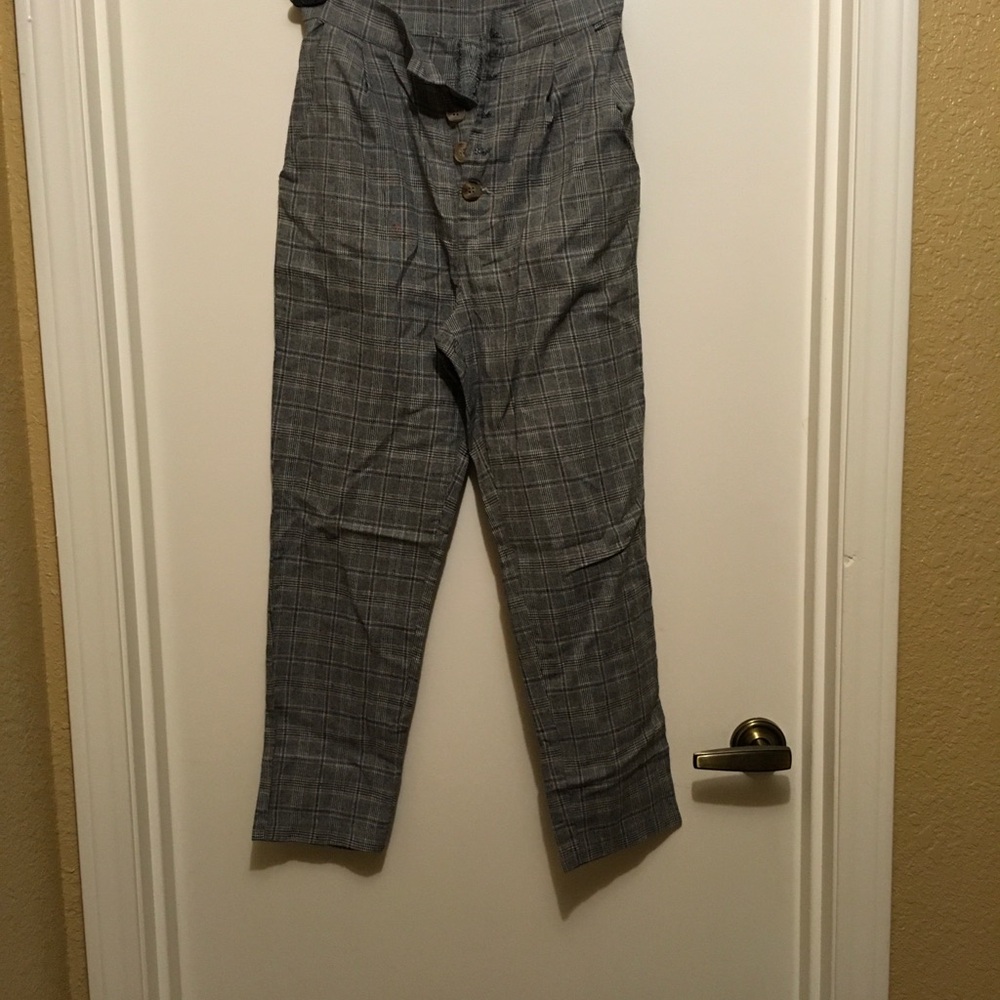 Men's Gray Plaid Pants